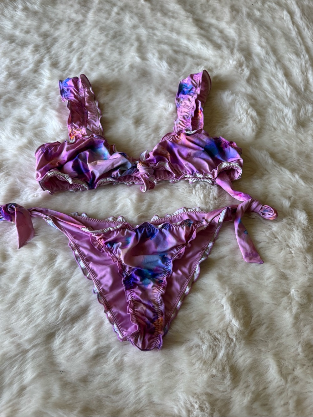 Frankie's Bikinis Pink Tie-Dye Bikini Set